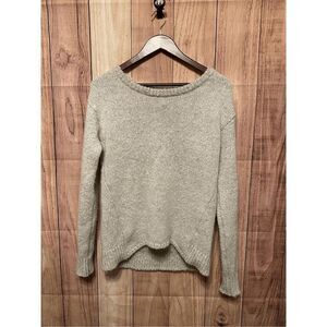 Orvis XS wool sweater womens beige glitter